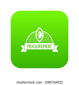Scales icon green vector isolated on white background