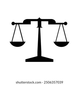 Scales icon illustrated on background