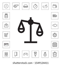 Scales icon illustration isolated vector sign symbol