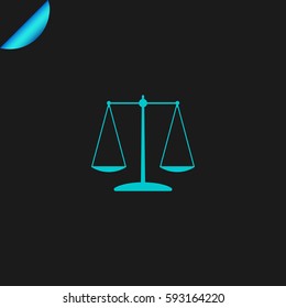 scales icon illustration isolated vector sign symbol