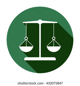 Scales  icon,  isolated. Flat  design.