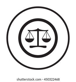 Scales    icon,  isolated. Flat  design.