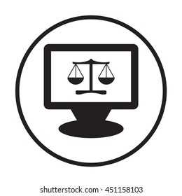 Scales   icon,  isolated. Flat  design.