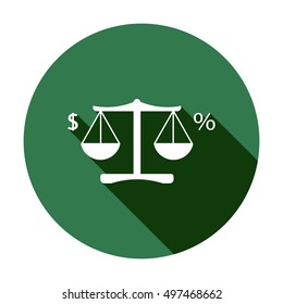 Scales    icon,  isolated. Flat  design.