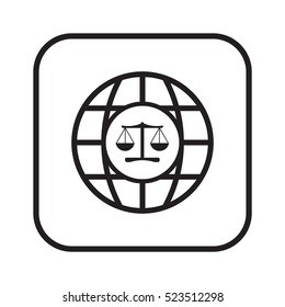 Scales  icon, isolated. Flat  design. 