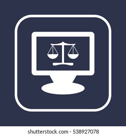  Scales   icon, isolated. Flat  design. 