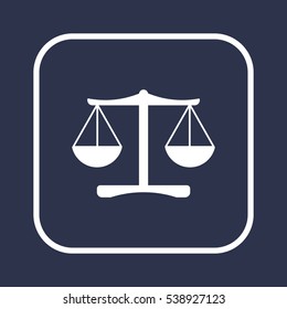  Scales   icon, isolated. Flat  design. 