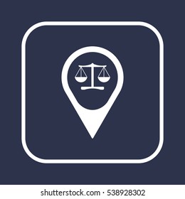  Scales   icon, isolated. Flat  design. 