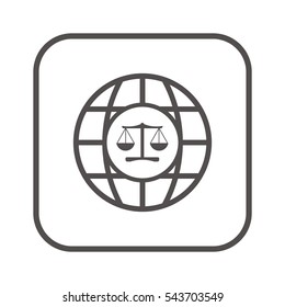  Scales  icon, isolated. Flat  design. 