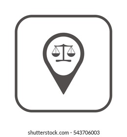  Scales   icon, isolated. Flat  design. 
