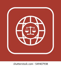  Scales  icon, isolated. Flat  design. 