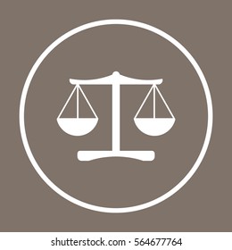  Scales   icon, isolated. Flat  design. 