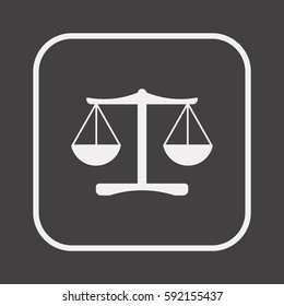 Scales   icon, isolated. Flat  design. 