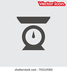 scales icon isolated sign symbol and flat style for app, web and digital design. Vector illustration.