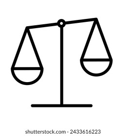 scales icon isolated, simple vector illustration