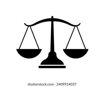 Scales icon. Justice scales. Weight scales. Scales vector icon. Vector illustrations