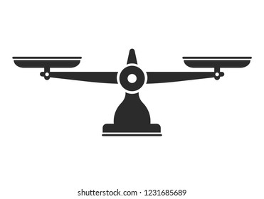 Scales icon. Libra isolated on white background. Vector illustration.