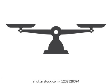 Scales icon. Libra isolated on white background. Vector illustration.