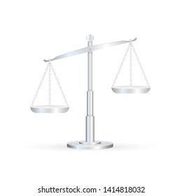 Scales icon. Libra isolated on white background. Vector stock illustration.