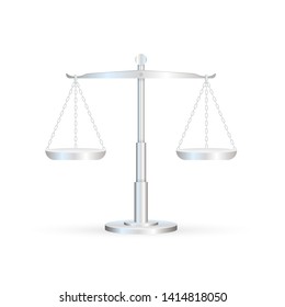 Scales icon. Libra isolated on white background. Vector stock illustration.