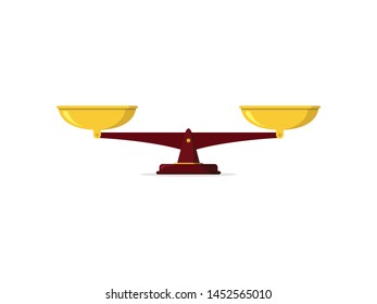 Scales icon. Libra isolated on white background. Vector illustration.