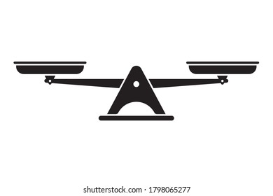 Icono de escalas. Libra aislada de fondo blanco. Diseño plano. Ilustración vectorial.