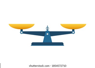 Scales icon. Libra isolated on white background. Vector stock illustration.