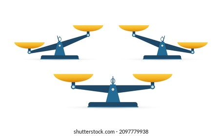 Scales icon. Libra isolated on white background. Vector stock illustration.