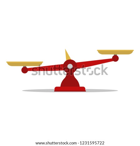 Scales icon. Libra isolated on white background. Vector illustration.