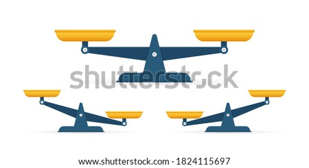 Scales icon. Libra isolated on white background. Vector stock illustration.