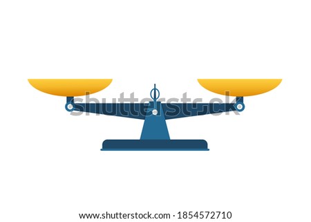 Scales icon. Libra isolated on white background. Vector stock illustration.