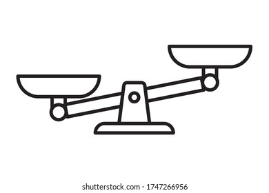 Scales icon. Libra, Vector illustration isolated on white background