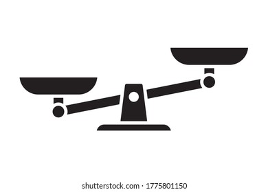 Scales icon. Libra, Vector illustration isolated on white background