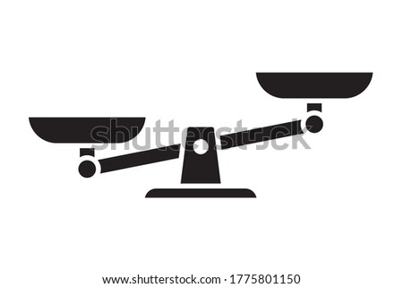Scales icon. Libra, Vector illustration isolated on white background