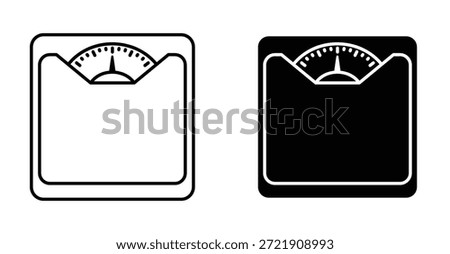 Scales icon. Line with editable stroke and flat for Web