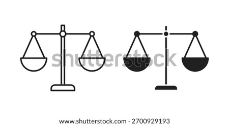 Scales icon line. eps 10 vector illustration
