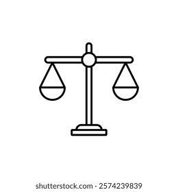 Scales icon linear logo isolated