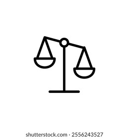 Scales icon logo design. Law scale icon. Justice sign and symbol