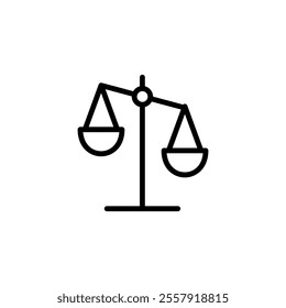 Scales icon logo design. Law scale icon. Justice sign and symbol