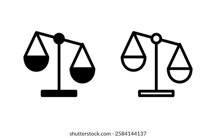 Scales icon logo design. Law scale icon. Justice sign and symbol