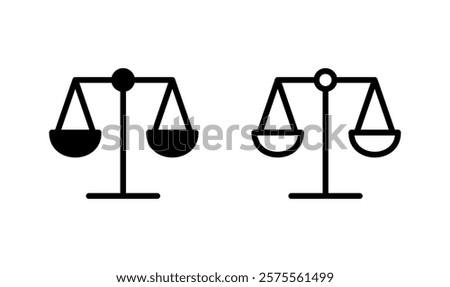 Scales icon logo design. Law scale icon. Justice sign and symbol