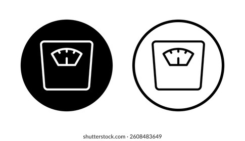 Scales icon logo design. Weight scale sign and symbol