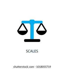 Scales icon. Logo element illustration. Scales symbol design from 2 colored collection. Simple Scales concept. Can be used in web and mobile.