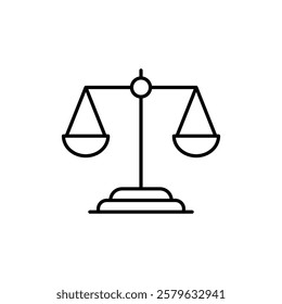 Scales icon logo sign set vector outline