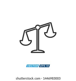 Scales Icon Logo Vector Illustration