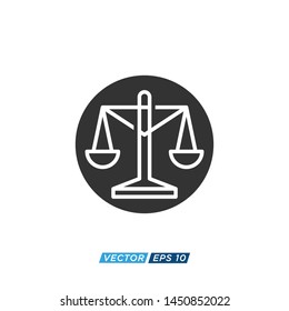 Scales Icon Logo Vector Illustration