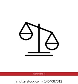Scales Icon Logo Vector Illustration