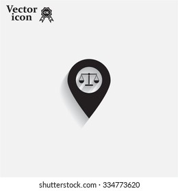 scales icon map pin 