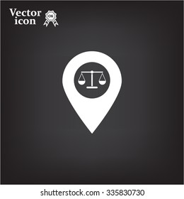 scales icon map pin 