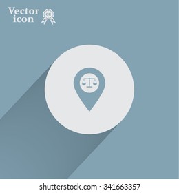 scales icon map pin 